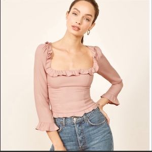 Reformation barb top
